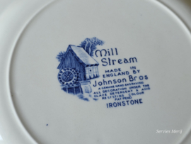 Engels blauw Johnson Bros Mill Stream set 18 borden, 6 persoons