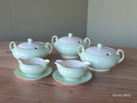 Mosa Maastricht pastel groen serveerset 5 delen