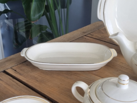 Societe Ceramique creme met goudluster Theeservies 3-persoons