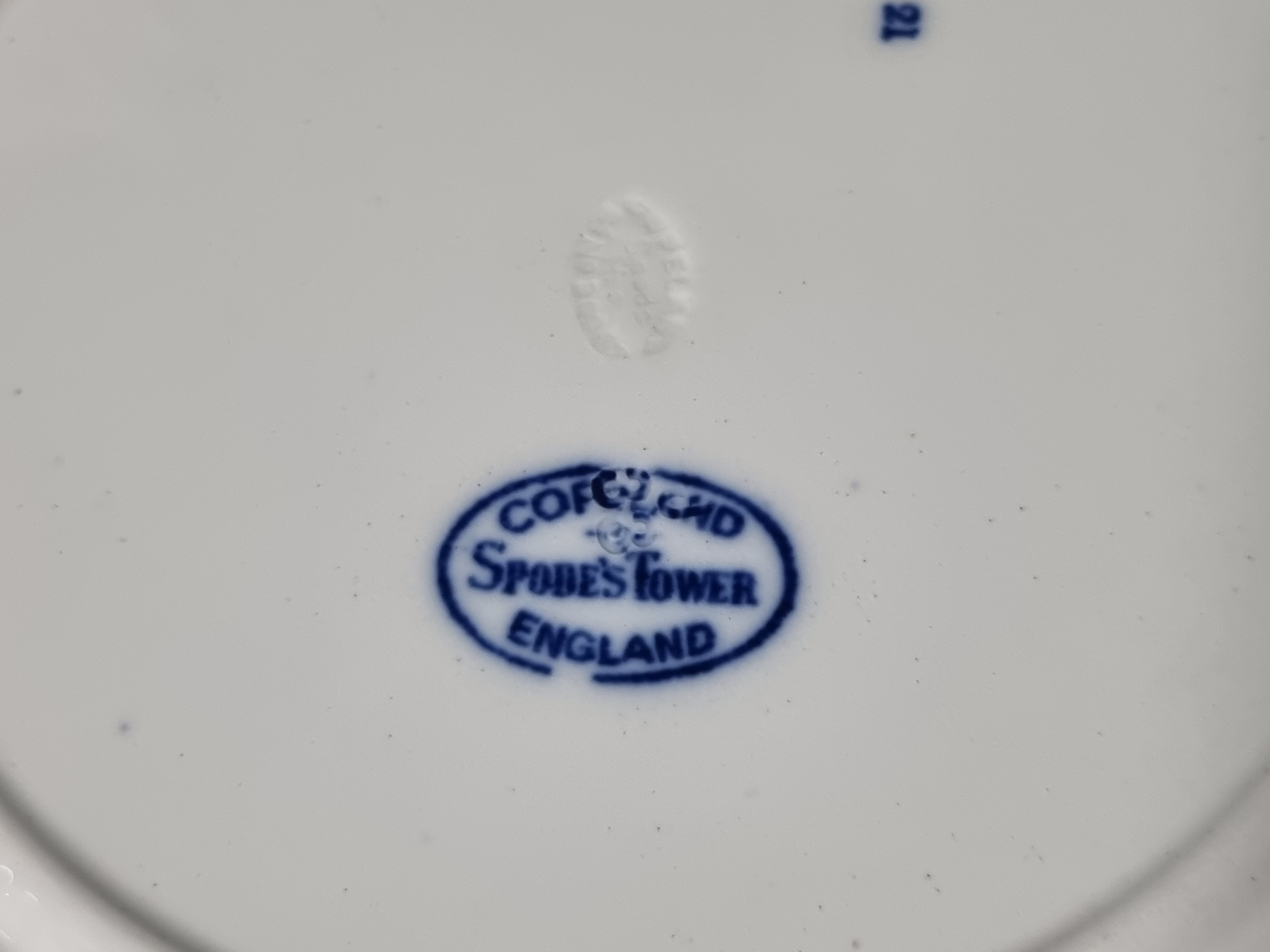 Engels Copeland Spode's Tower blauw grote diepe borden 27 cm