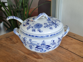 Zwiebelmuster Regout soepterrine met originele lepel