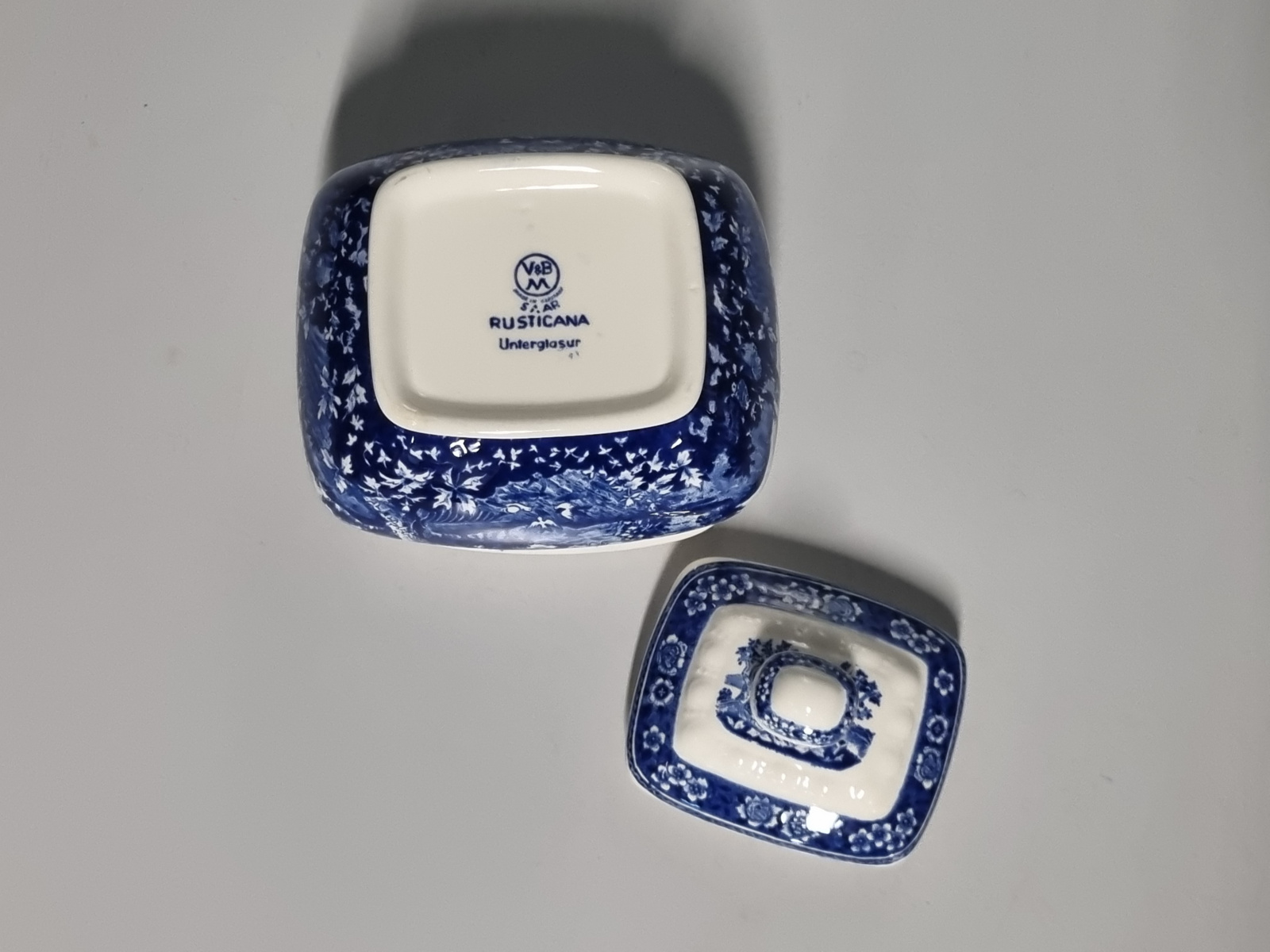Villeroy en Boch Rusticana blauw grote model Suikerpot