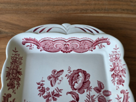 Engels Ridgway Windsor rood rechthoekige schaal 33,5 cm