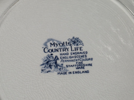 Engels blauw Mix & Match Set 6x dinerbord 25 - 25,5 cm