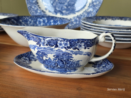 Engels blauw Enoch Wedgwood Woodland serviesset 6 personen
