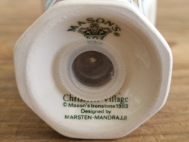 Engels Mason's Christmas Village 1983 Kerstservies Peper- en Zoutstel