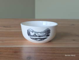Landschap zwart Societe Ceramique hoge ronde schaal 10 cm