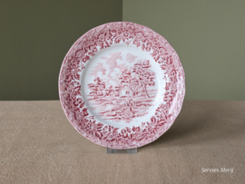 Engels rood Grindley Country Style gebaksbord 17,5 cm