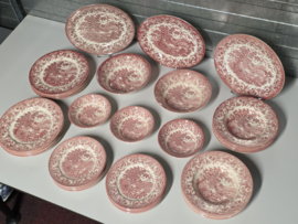 Engels rood English Ironstone Tableware EIT serviesset 10 personen (wagen)