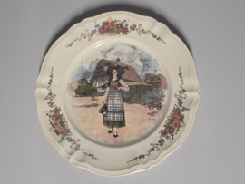 Frans Sarreguemines Obernai groot bord 31,5 cm