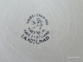 Landschap Zwart Société Céramique hoge ronde schaal 23 cm (chip aan bovenrand)