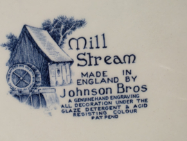 Engels blauw Johnson Bros Mill Stream serveerbord 32 cm