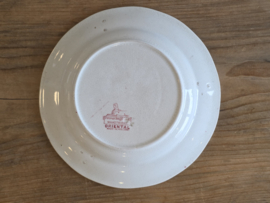 Petrus Regout decor Oriental rood ontbijtbord 21 cm