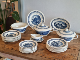 Boerenhoeve blauw Societe Ceramique Eetservies 8-pers.