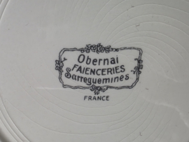 Frans Sarreguemines Obernai diep bord 25 cm (waterrad)