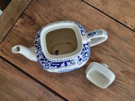 Regout Castillo Old England blauw robuuste Chocoladepot Koffiepot 2 liter