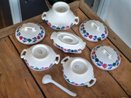 Oud Boerenbont Societe Ceramique 483a zeldzaam Kinderservies 5-delig