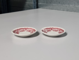 Villeroy en Boch Fasan rood set 2x Theezakjeslegger 7,5 cm