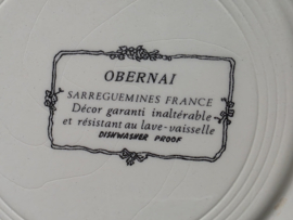 Frans Sarreguemines Obernai diep bord 23 cm (kerk)