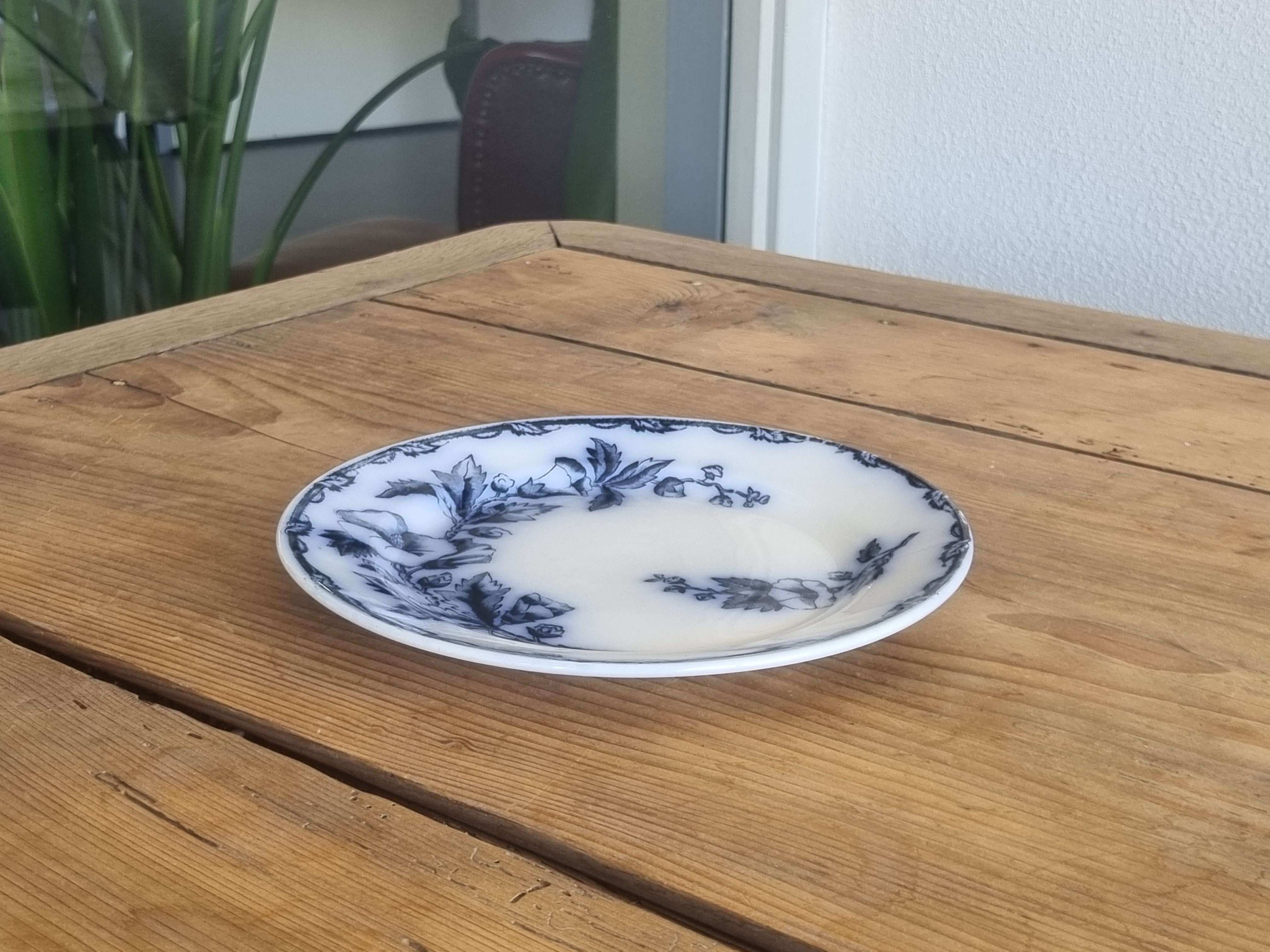 Societe Ceramique Etruria vloeiblauw ontbijtbord 20 cm