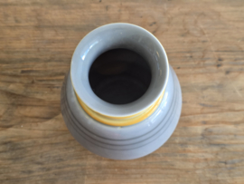 Vintage Vaasje Mosa Maastricht Art Deco grijs met geel