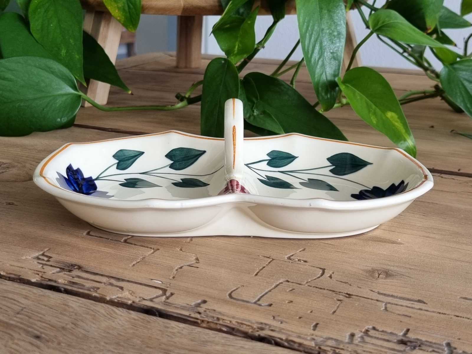Boerenbont 418 Societe Ceramique Petit-Fourstel | Serveersetje (creme)
