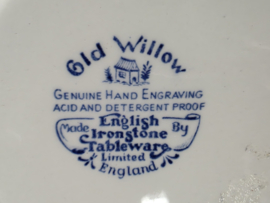 Engels blauw English Ironstone Tableware EIT Old Willow groot rond bord 28,5 cm