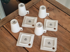 Verkocht = Royal Boch Zeosen set 4x Kop en schotel