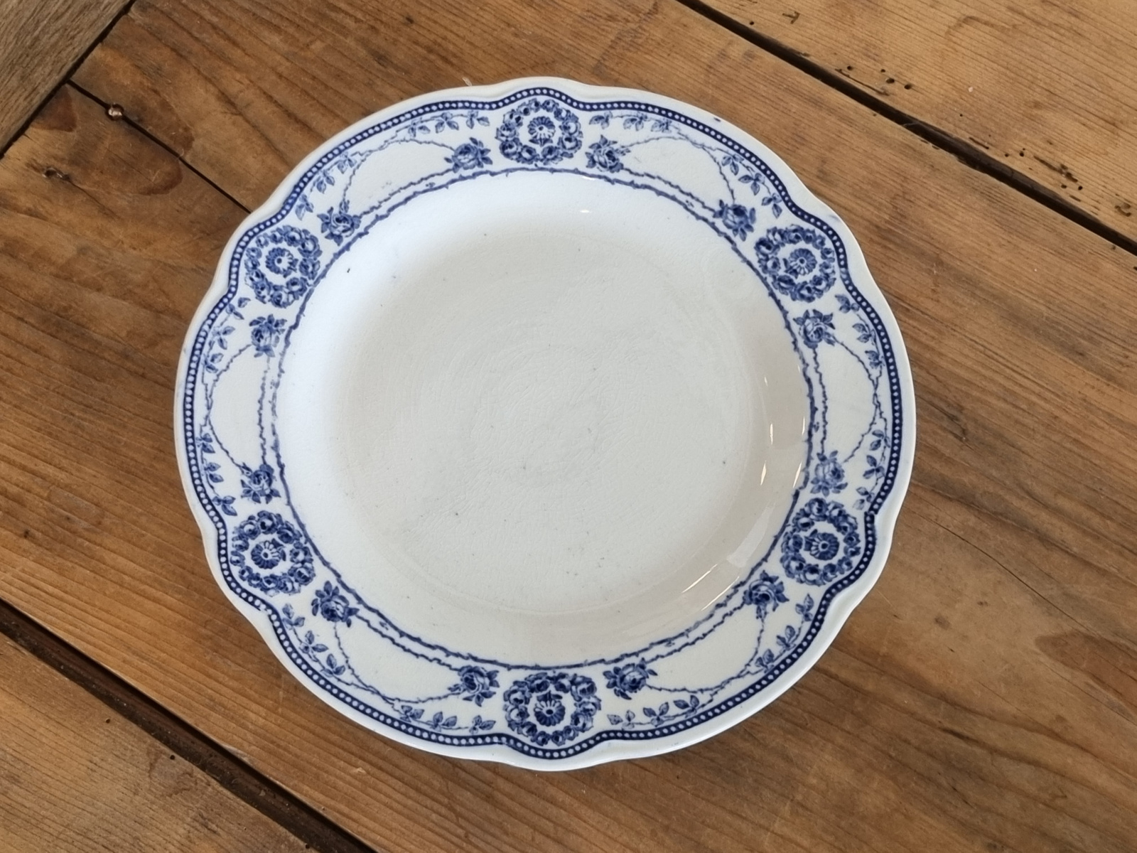 Engels blauw Ethelwyn Bishop & Stonier lage tazza