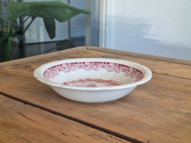 Boerenhoeve Rood Societe Ceramique Serveerschaal uniek model 21,5 cm (wit)