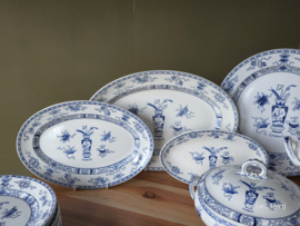 Potiche blauw Societe Ceramique complete serviesset 60 delen