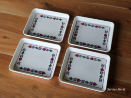 Boerenbont Boch Mepal set 4x serveerbordje 14 x 12 cm