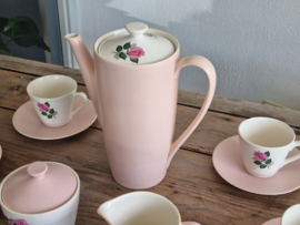 Boch Belgium Pastel Roze koffieservies 8-persoons