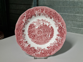 Engels rood Meakin Merrie England diep bord 23 cm