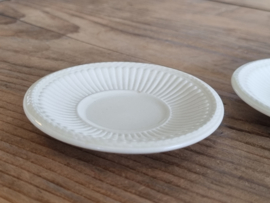 Verkocht = Wedgwood Edme set 3x Theezakjeslegger 8 cm
