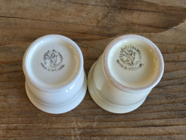 Societe Ceramique set 2x eierdopje laag model creme