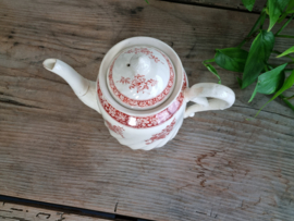 Regout decor Flower rood Koffiepotje (creme)