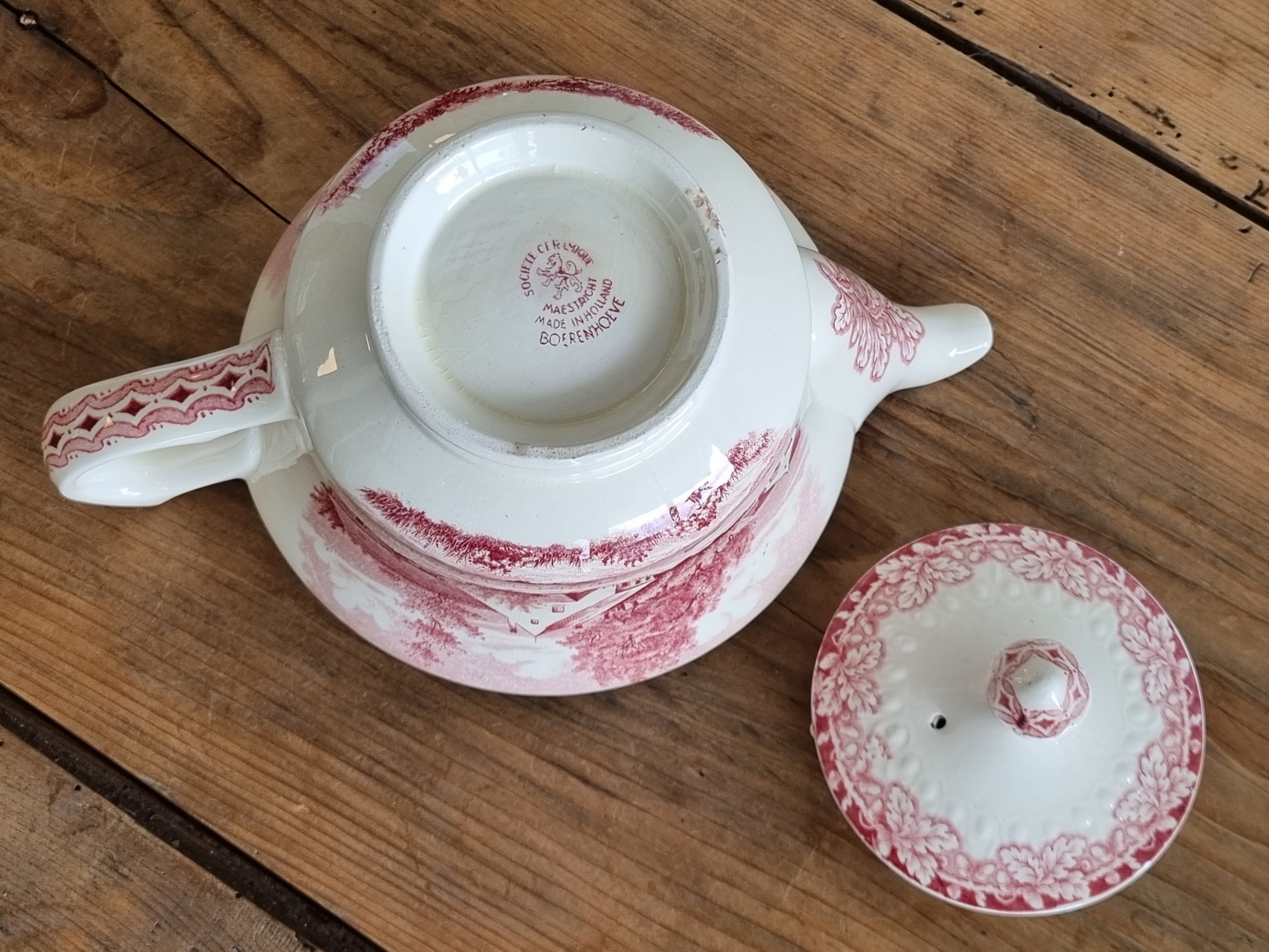 Boerenhoeve Rood Societe Ceramique theepot
