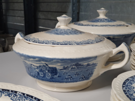 Boerenhoeve blauw Societe Ceramique Eetservies 8-pers.