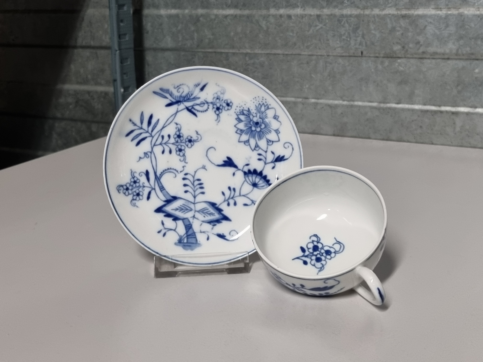 Zwiebelmuster Regout Thee Kop en schotel