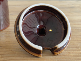 Regout Royal Sphinx bruin suikerpot (beschadigd deksel)