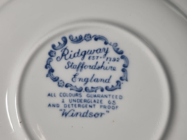 Engels Ridgway Windsor blauw Set 6x Soepkom met schotel