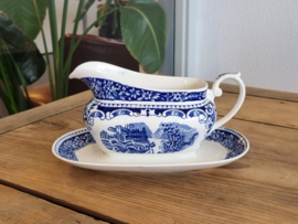 Regout Castillo Old England blauw Sauskom op vaste onderschotel