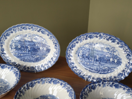 Engels blauw Jachtservies Myott's Country Life Eetservies 8 personen