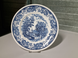 Engels blauw Royal Tudor Ware plat dinerbord 25 cm