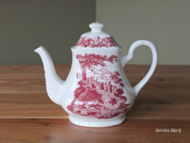 Engels rood Meakin Merrie England theepot