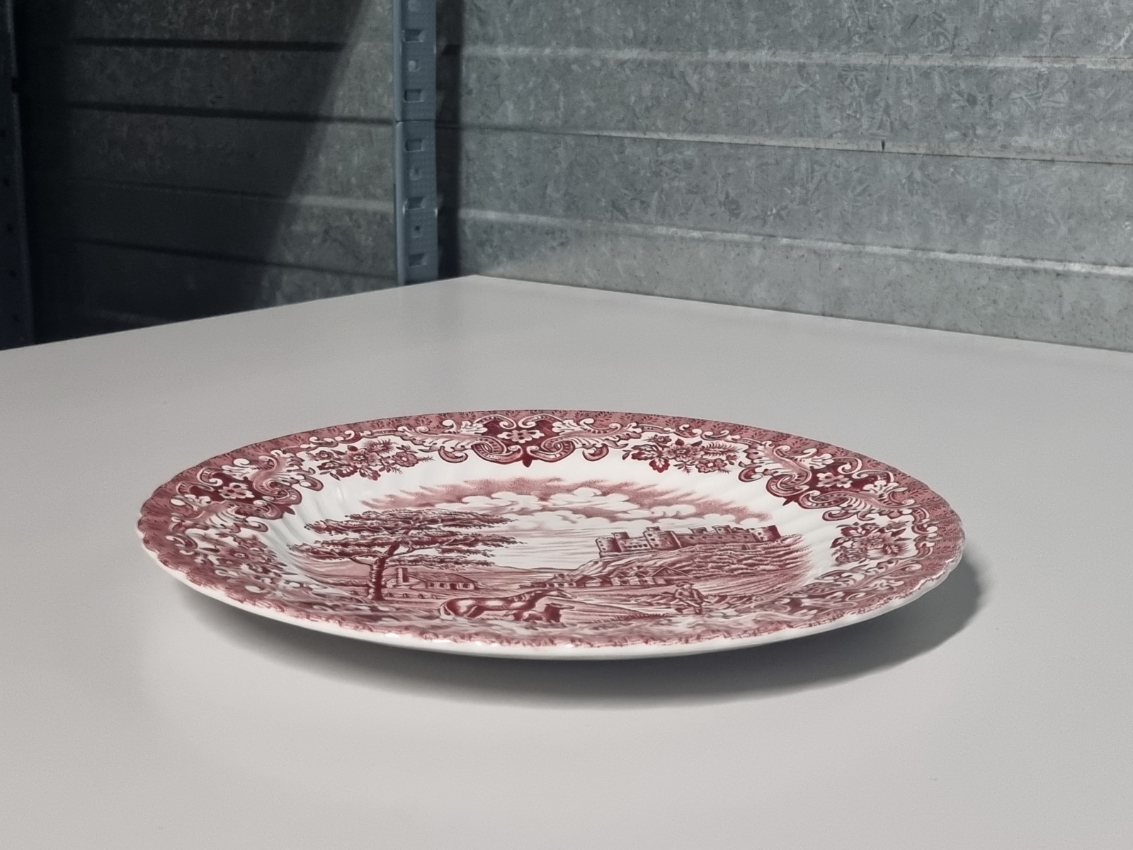 Engels rood Olde Country Castles plat bord 23 cm