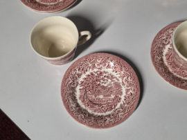 Engels rood English Ironstone Tableware EIT koffieservies theeservies 10 personen (wagen)