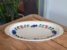 Boerenbont 418 Societe Ceramique ovale schaal (apart plat  model) 34,5 cm