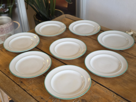 Petrus Regout Wellington Groene Rand plat dinerbord 23,5 cm